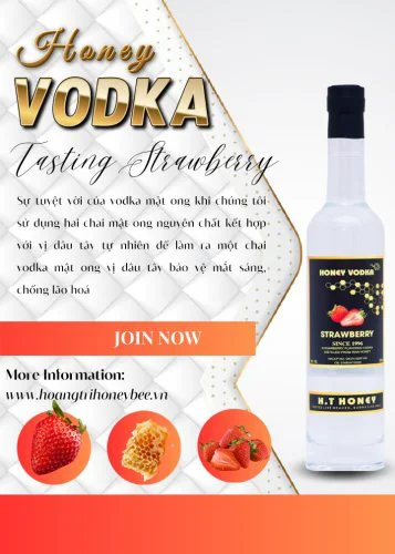 VODKA MẬT ONG HƯƠNG VỊ DÂU 375ML - 500ML