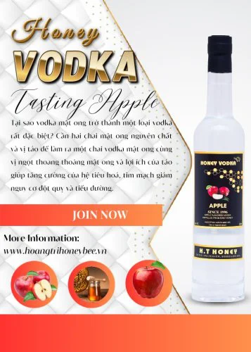 VODKA MẬT ONG HƯƠNG VỊ TÁO 375ml - 500ml